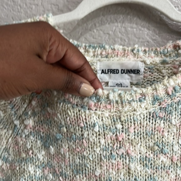 Y2K Vintage Alfred Dunner Sweater Short Sleeve Multi Color Pullover Sz 44 (2X) - Picture 9 of 9